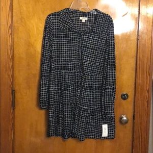 Style & co tunic  black and white checkered